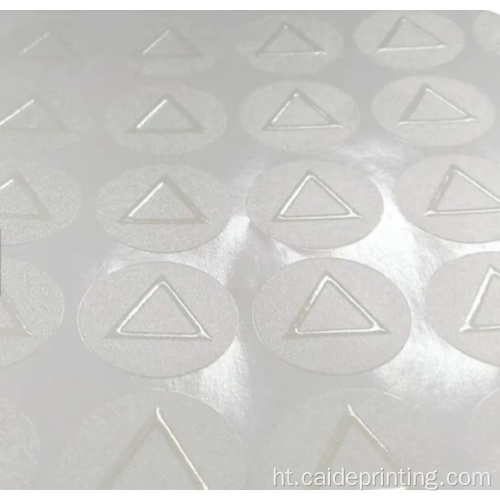 Custom avèg Relief Triyang etikèt bray bray